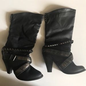 Boots with heel. Never worn.